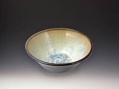 CRYSTALLINE GLAZED MINI BOWL - IVORY DARK OLIVE