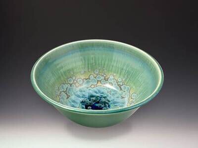 CRYSTALLINE GLAZED SMALL BOWL - PATINA GREEN
