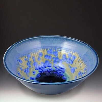 CRYSTALLINE GLAZED LARGE BOWL - SKY BLUE