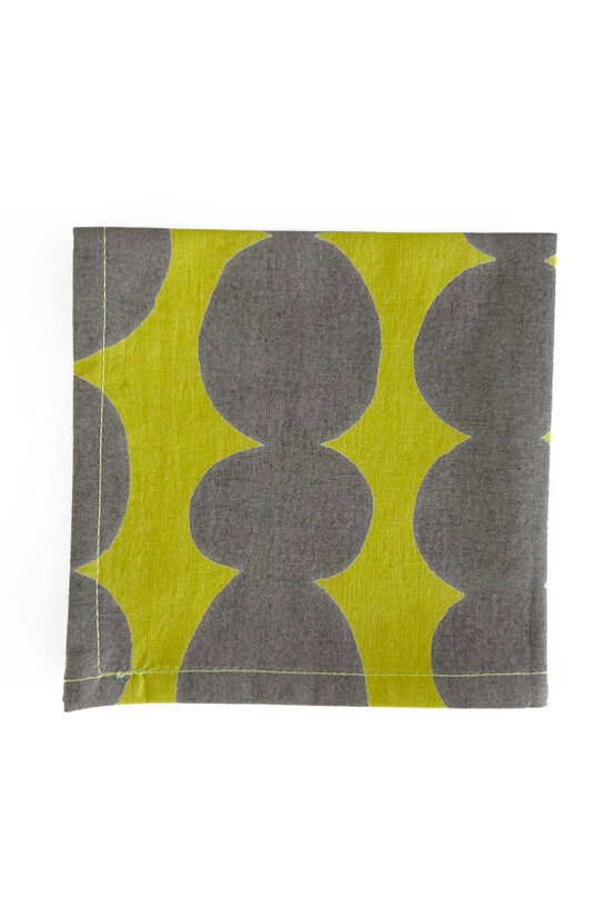 Cocktail Napkins (Set of 4) - Totem Brown / Citron