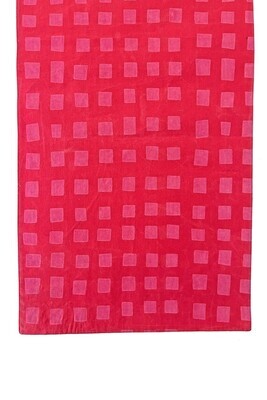 TABLE RUNNER - BLOCKS RED / FUCHSIA