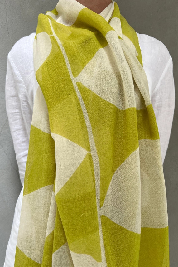 WOOL SCARF - PLANT CITRON