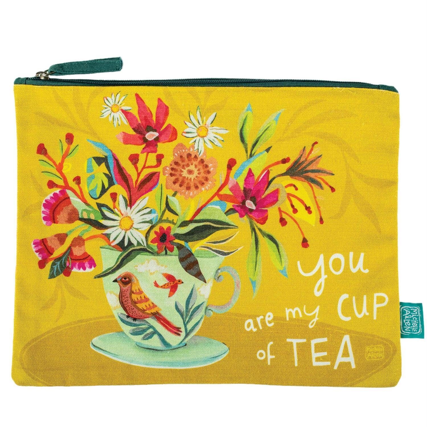 ZIP POUCH CUP OF TEA LARGE