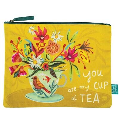 ZIP POUCH CUP OF TEA LARGE