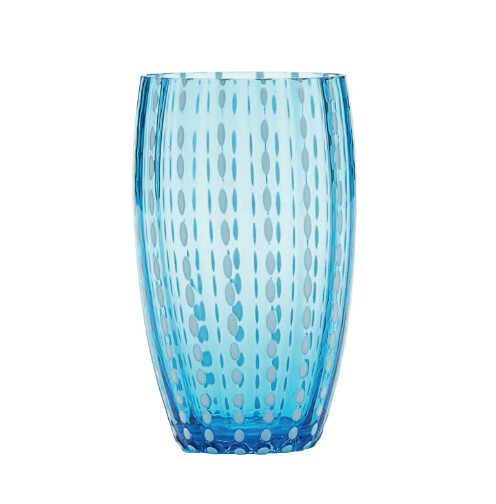 PERLE TUMBLER GLASS, Color: AQUAMARINE
