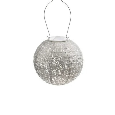 LUMIZ  Indoor / Outdoor Round Fan Lantern, Light Taupe