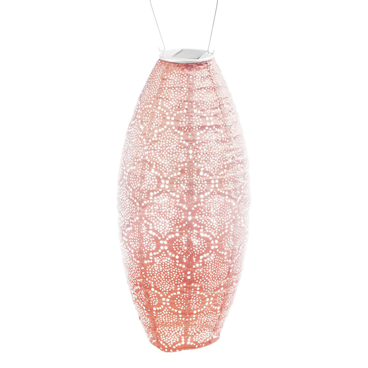 LUMIZ  Indoor / Outdoor Long Oval Bazaar Lantern, Pink