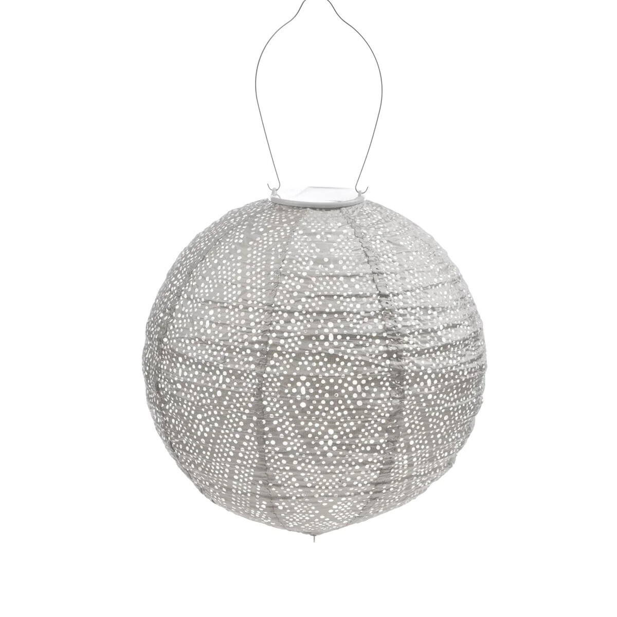 LUMIZ  Indoor / Outdoor Round Ikat Lantern, Light Taupe