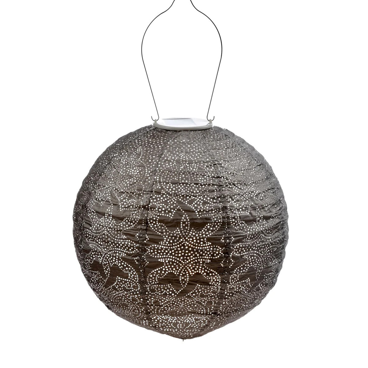 LUMIZ  Indoor / Outdoor Round Marrakesh Lantern, Taupe