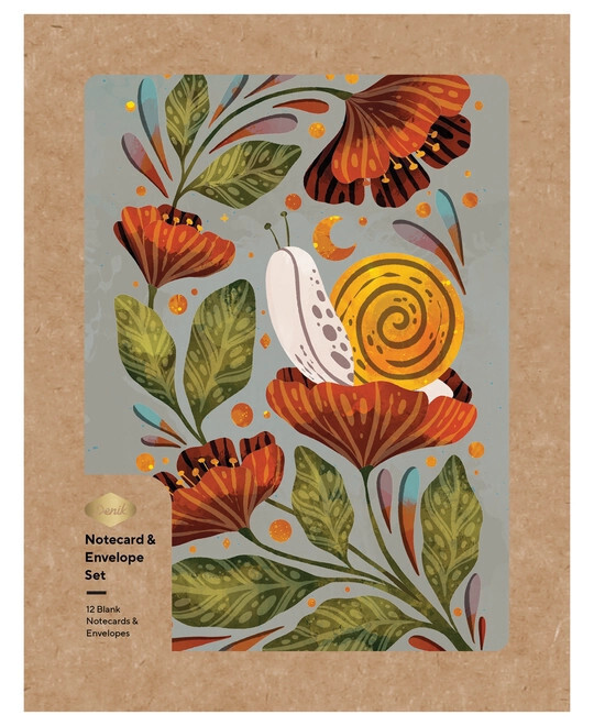 MOONLIGHT SNAIL NOTE CARDS (SET OF 12)