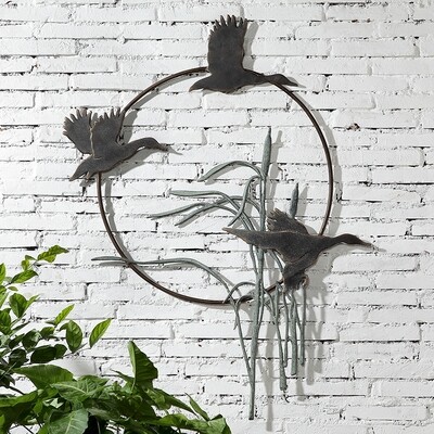 DUCK TRIO GARDEN WALL HANGING