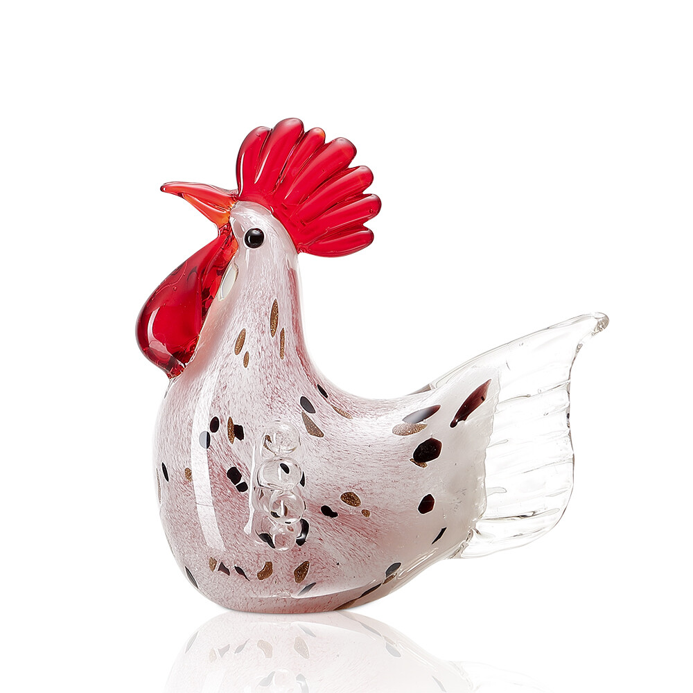 ART GLASS QUIET ROOSTER