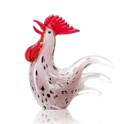 ART GLASS CROWING ROOSTER