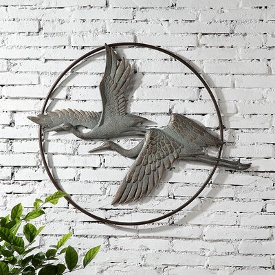 HERONS IN FLIGHT GARDEN WALL HANGING (24&quot; X 30&quot;)