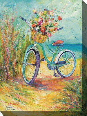 BLOSSOM BIKE BY LEOMA LOVEGROVE - OUTDOOR CANVAS ART (30X40)
