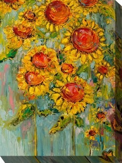 HEARTS AND FLOWERS - OUTDOOR CANVAS ART (30X40)