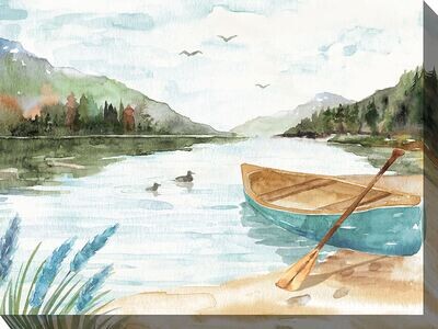 BLUE CANOE - OUTDOOR CANVAS ART (30X40)