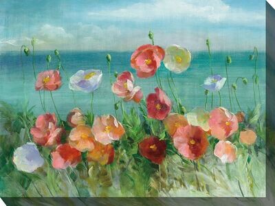 SEASIDE POPPIES - OUTDOOR CANVAS ART (30X40)