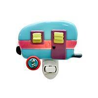 GLASS ART NIGHTLIGHT CAMPER