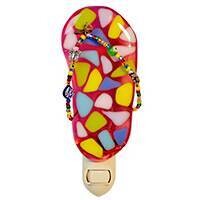 GLASS ART NIGHTLIGHT FLIP FLOP CONFETTI