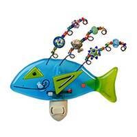 GLASS ART NIGHTLIGHT BLUE FISH