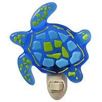 GLASS ART NIGHTLIGHT SEA TURTLE