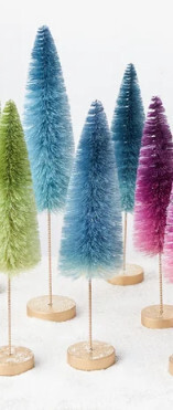 BOTTLE BRUSH TREE BLUE OMBRE SMALL