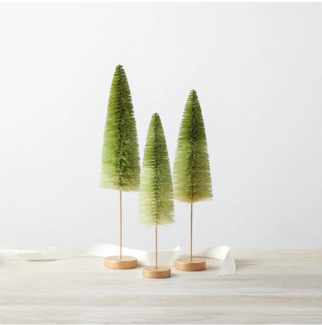 BOTTLE BRUSH TREE GREEN OMBRE SMALL