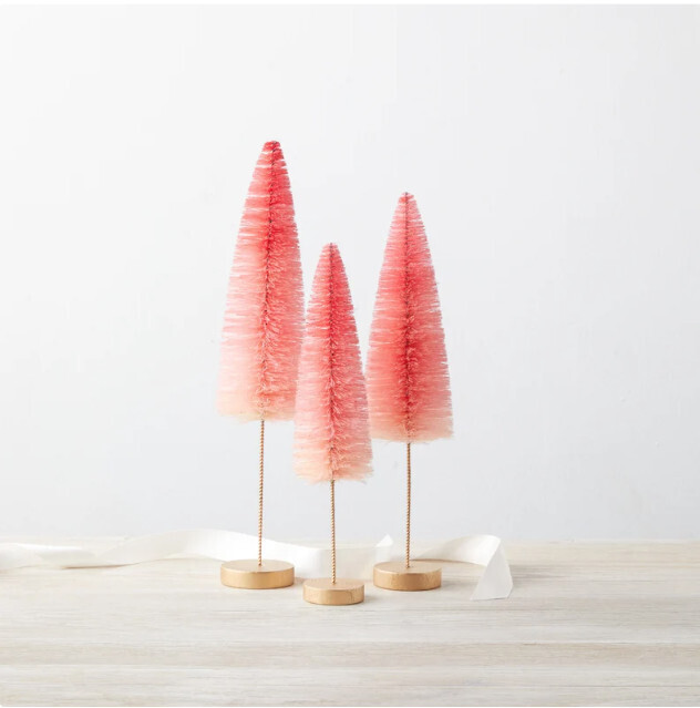 BOTTLE BRUSH TREE PINK OMBRE SMALL
