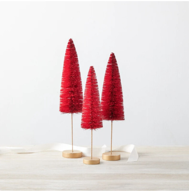 BOTTLE BRUSH TREE RED SOLID SMALL