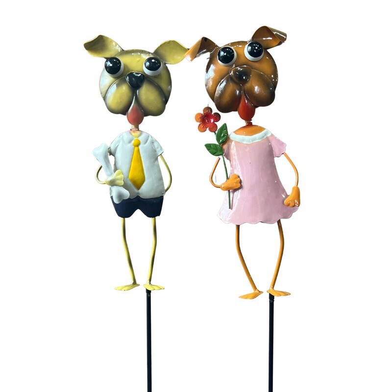 Garden Stake Dog - Bone