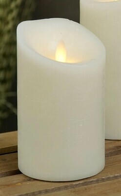 WAX FLAMELESS PILLAR CANDLE - 5&quot;