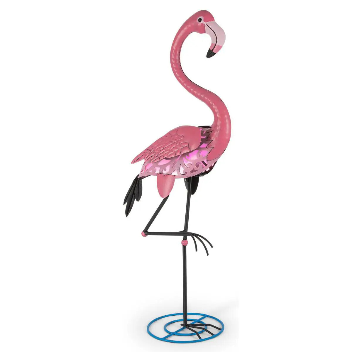 72164 SOLAR METAL FLAMINGO 31.3&quot;H