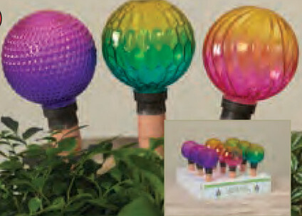 9.25&quot;H GLASS &amp; TERRACOTTA WATER STAKE