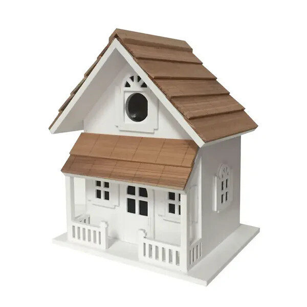 VICTORIAN COTTAGE BIRDHOUSE - WHITE