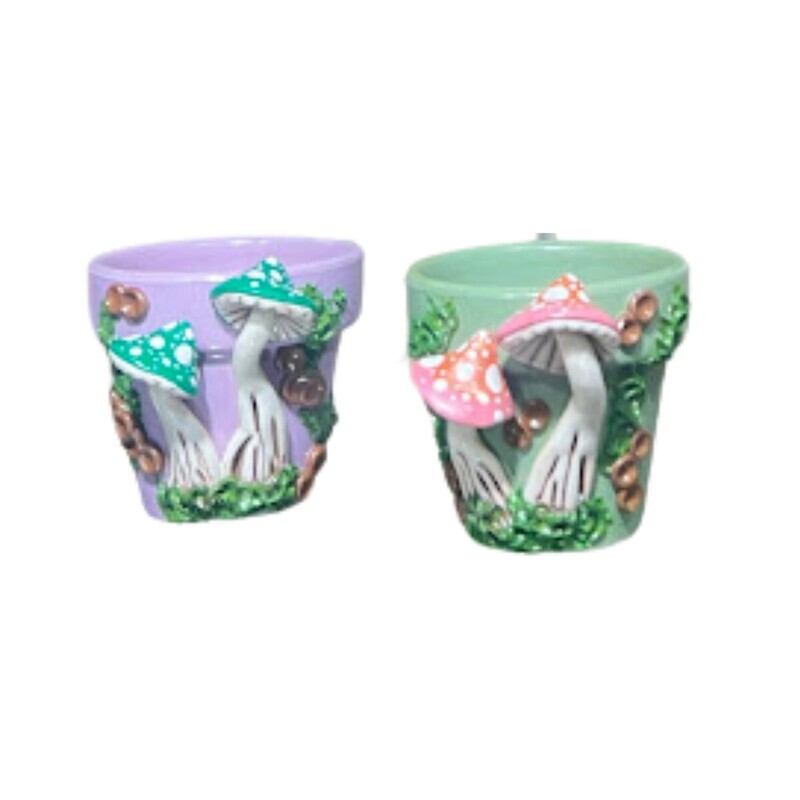 MUSHROOM PLANT POT - 2&quot; TALL