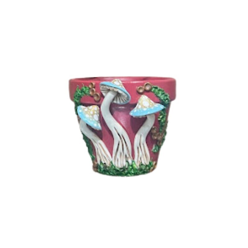 MUSHROOM PLANT POT - 4&quot; TALL