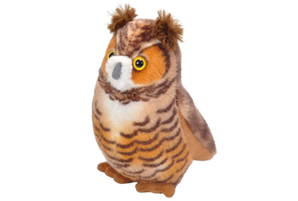 Audubon II Great Horned Owl Stuffed Animal 5.5&quot;