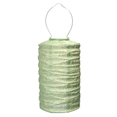 LUMIZ  Indoor / Outdoor Cylinder Fan Lantern, Light Green