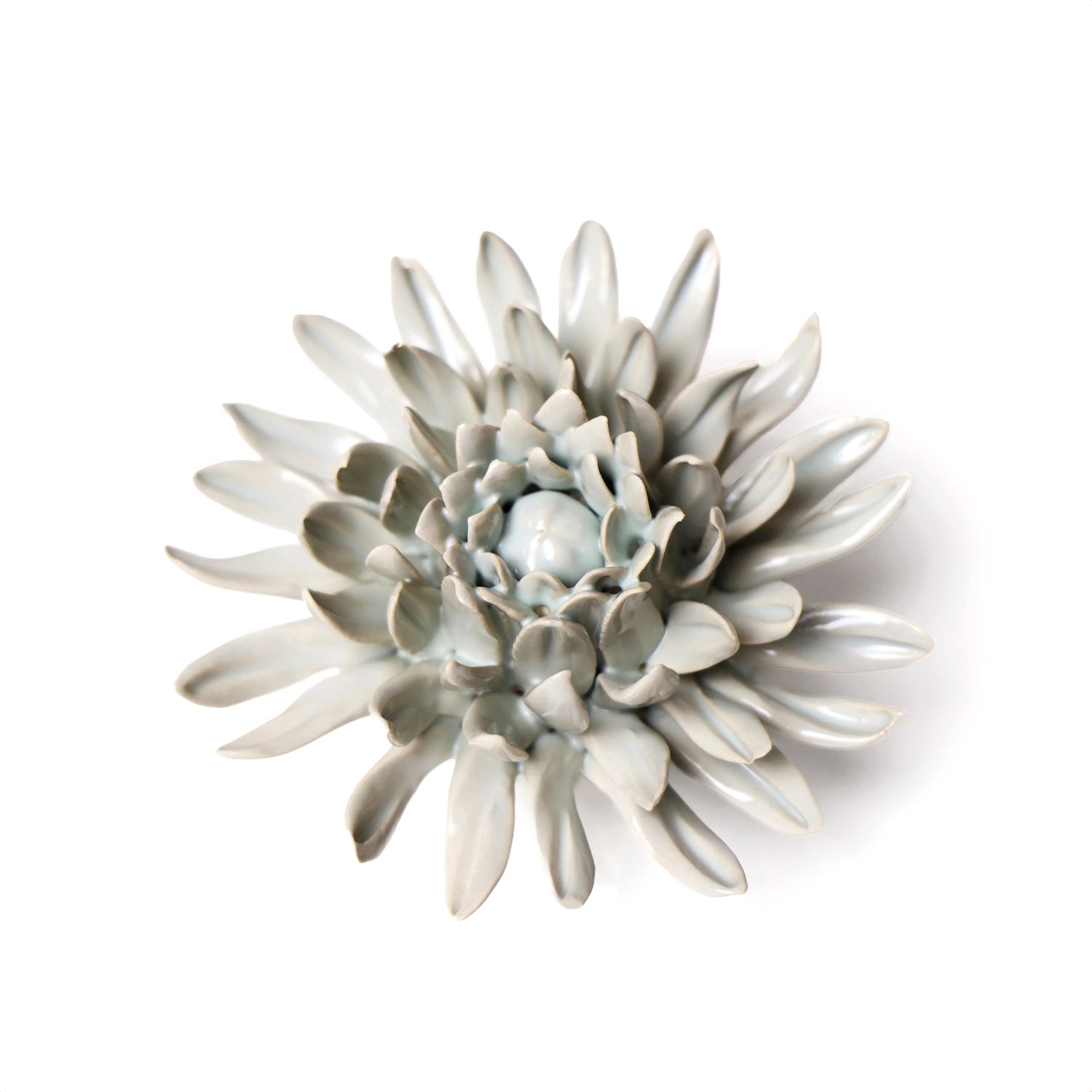 CERAMIC FLOWER WALL ART - MINT FLOWER