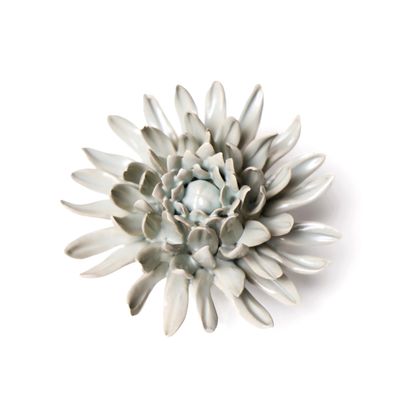 CERAMIC FLOWER WALL ART - MINT FLOWER