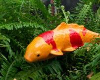 Garden Koi Fish on Stake Yellow/Orange