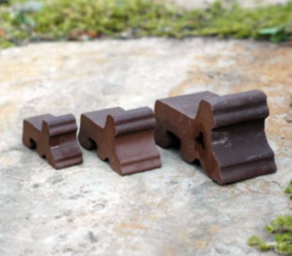 POT FEET - LARGE SET OF 3 - WEATHERED COPPER COLOR