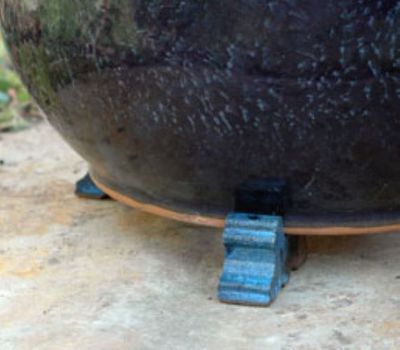 POT FEET - LARGE SET OF 3 - WEATHERED COPPER COLOR