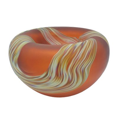ROOT SUNK BOWL - APRICOT SMALL