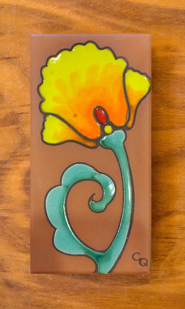 3X6 TERRA COTTA POPPY - LEFT