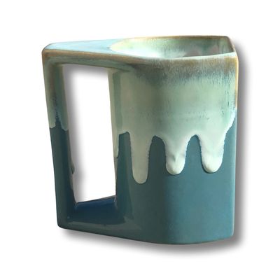 BLUE / SEAFOAM ARTISAN MUG (BABY BLUE MELT)