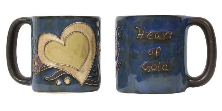 MARA STONEWARE MUG - HEART OF GOLD