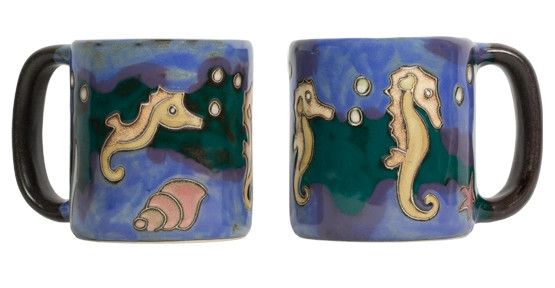 MARA STONEWARE SEAHORSE MUG