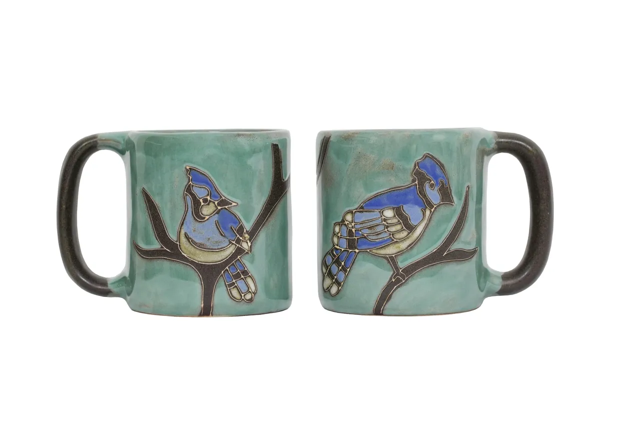 MARA STONEWARE BLUE JAY MUG